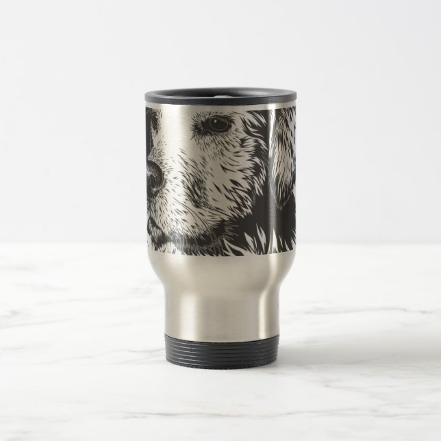 Create Your Own Pet Dog Customised Travel Mug (Center)