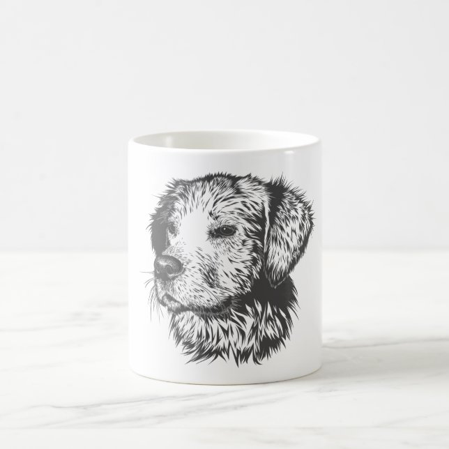 Create Your Own Pet Dog Customized Coffee Mug (Center)