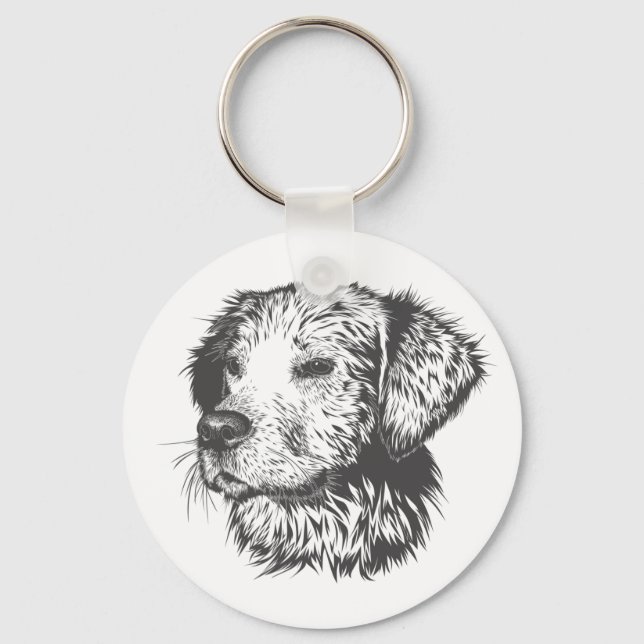 Create Your Own Pet Dog Customized Key Ring (Front)