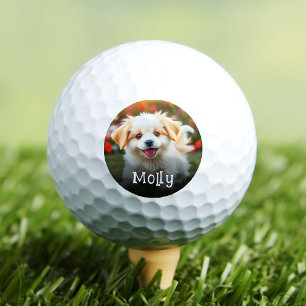 Create Your Own Pet Dog Name Photo Golf Balls