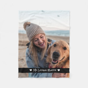 Create Your Own Pet Dog Photo Fleece Blanket