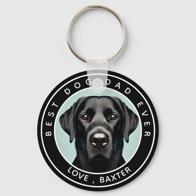 Create Your Own Pet Dog Photo Personalised Key Ring (Front)