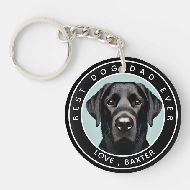Create Your Own Pet Dog Photo Personalised Key Ring (Front)