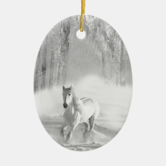 Create Your Own Pet Horse Ceramic Tree Decoration (Front)