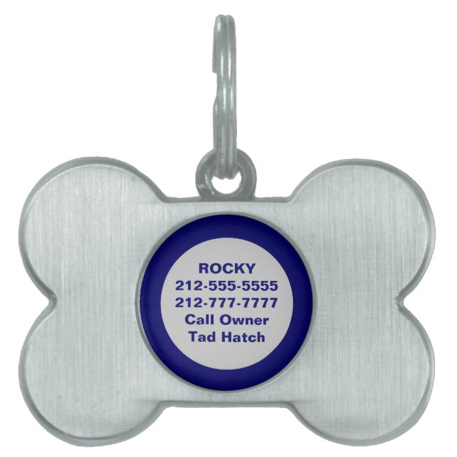 Create Your Own Pet Name Tag (Front)