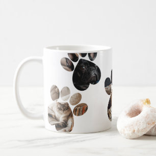 Create Your Own Pet Photo Collage Custom Cat Dog Coffee Mug