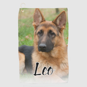 Create Your Own Pet Photo Custom Picture Name Golf Towel