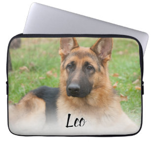 Create Your Own Pet Photo Custom Picture Name Laptop Sleeve