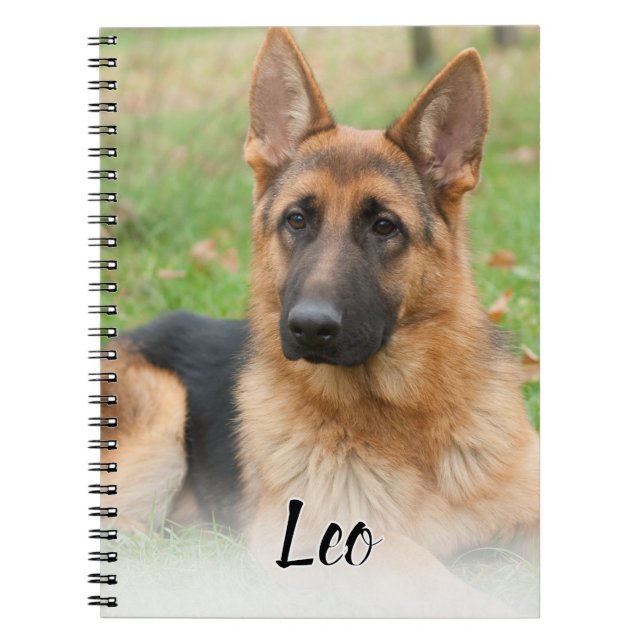 Create Your Own Pet Photo Custom Picture Name Notebook (Front)