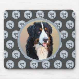 Create Your Own Pet Portrait Photo Modern Gray Mouse Mat