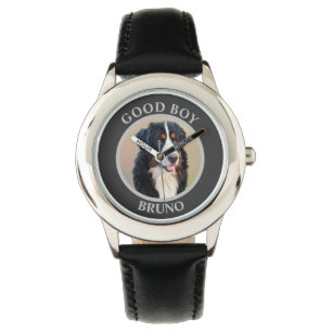 Create Your Own Pet Portrait Photo Modern Gray Watch