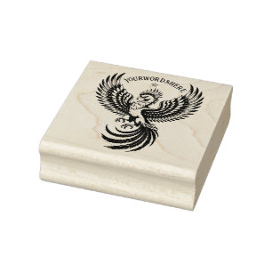 Create Your Own Pheonix Rising Logo Rubber Stamp