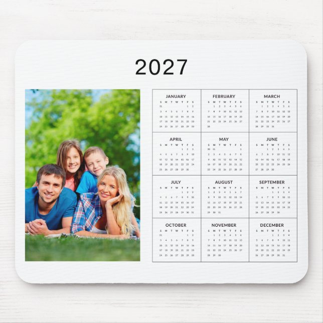 Create Your Own Photo 2027 Calendar Mousepad (Front)