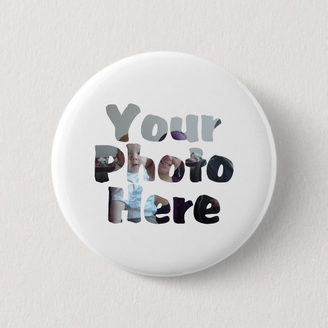 CREATE YOUR OWN PHOTO 6 CM ROUND BADGE (Front)