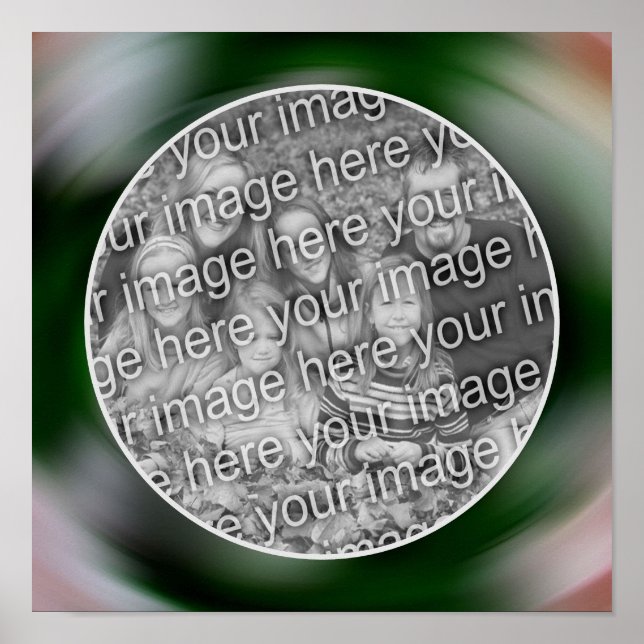 Create Your Own Photo Abstract Art Swirls Frame Poster (Front)