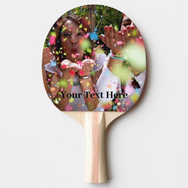 Create Your Own Photo and Text Customised Ping Pong Paddle (Front)