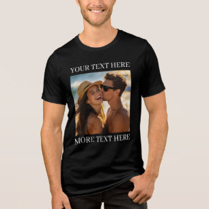 Create Your Own Photo and Text Tri-Blend Shirt