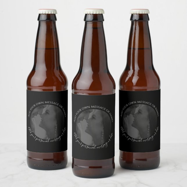 Create Your Own Photo Beer Bottle Wedding Label  (Bottles)