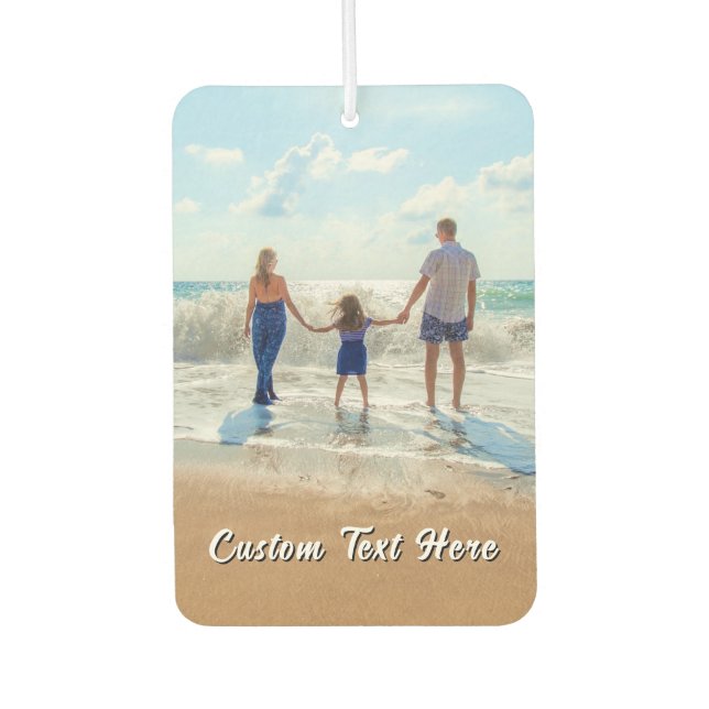Create Your Own Photo Car Air Freshener with Text (Front)