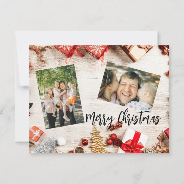 Create Your Own Photo Card, Personalised Christmas Holiday Card (Front)