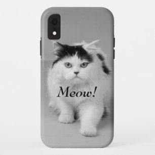 Create your own Photo Cat adorable black and white iPhone XR Case