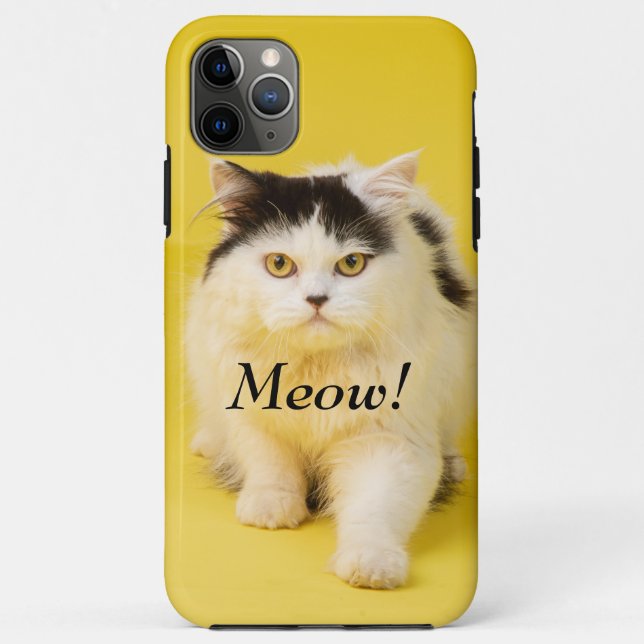 Create your own Photo Cat Meow cute yellow  Case-Mate iPhone Case (Back)