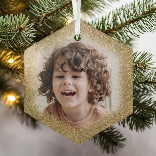 Create Your Own Photo Christmas Glass Ornament (Creator Uploaded)