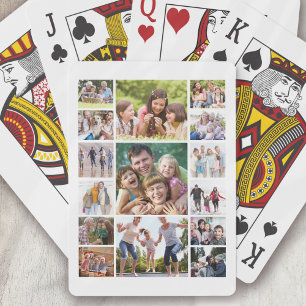 Create Your Own Photo Collage 15 Pictures White Playing Cards