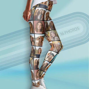 Create Your Own Photo Collage - 16 photos Leggings