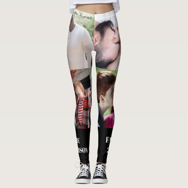 Create Your Own Photo Collage 4 Photos Leggings (Front)
