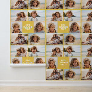 Create Your Own Photo Collage - 6 photos with Text Wallpaper