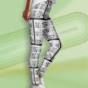 Create Your Own Photo Collage - 9 photos Leggings