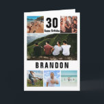 Create Your Own Photo Collage Birthday Card<br><div class="desc">Create your own Happy Birthday card featuring a modern photo collage ,  their age and name. All colours and text can be personalised.</div>