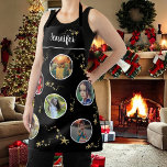 Create your own photo collage Christmas monogram Apron<br><div class="desc">Create your own photo collage Christmas apron.
You can add your own photos and name to personalise and create a very unique and personal apron.</div>