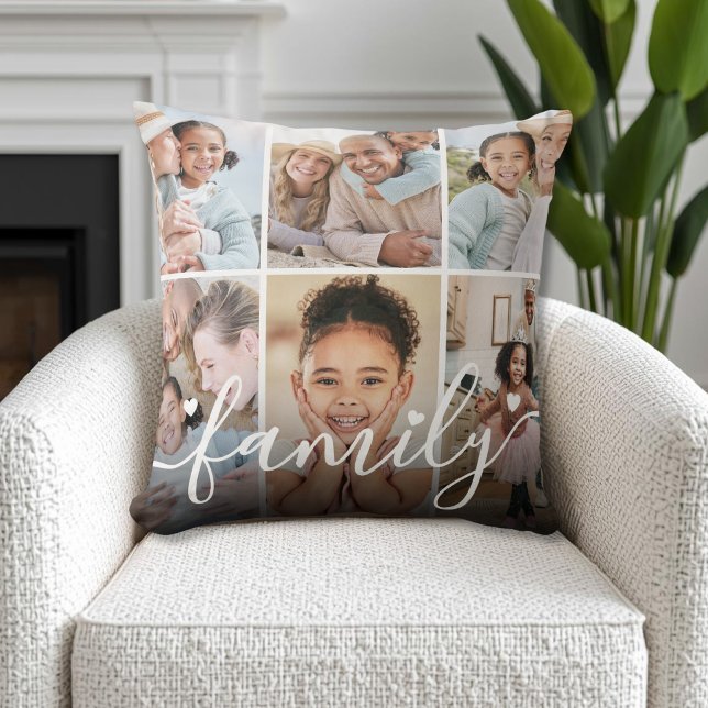 Create Your Own Photo Collage Cushion (Create Your Own Photo Collage Throw Pillow )