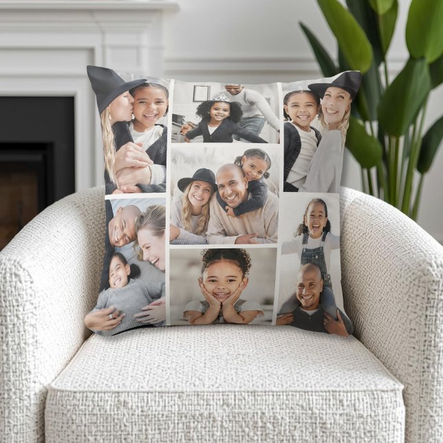 Create Your Own Photo Collage Cushion (Create Your Own Photo Collage Throw Pillow)