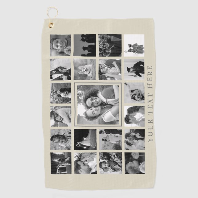 Create your own Photo Collage Family Golf Towel (Front)