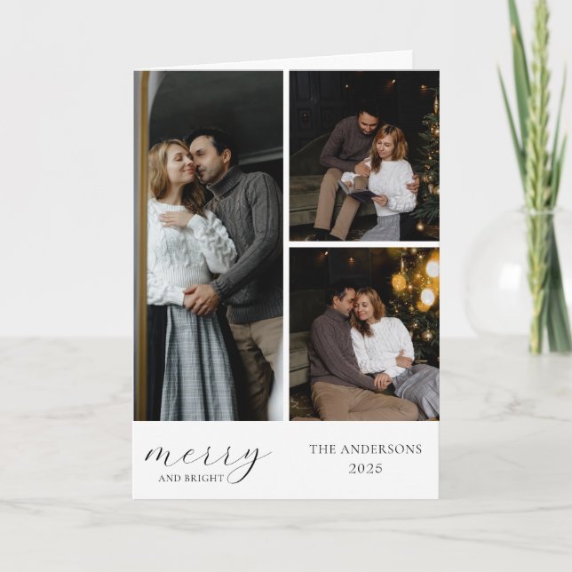 Create Your Own Photo Collage Folded Greeting Card (Front)