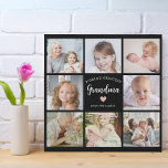 Create Your Own Photo Collage for Grandma Modern Faux Canvas Print<br><div class="desc">Create your own 8-photo collage for your wonderful grandmother with this black and white modern faux canva print. It features the heartfelt message, "World's greatest Grandma" and a simple pink heart. Ideal for a birthday or Christmas gift for your nana, this plaque can be personalised with pictures of favourite grandchildren,...</div>