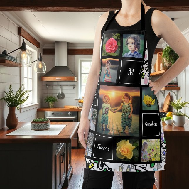 Create your own photo collage garden apron (Create your own family, garden, photo collage garden apron. You can add your own beautiful photos.)