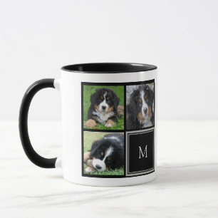 Create your own photo collage monogrammed mug