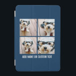 Create Your Own Photo Collage Navy 4 Pictures iPad Mini Cover<br><div class="desc">Use four square photos to create a unique and personal gift. Or you can keep the hipster puppy and make a trendy keepsake. If you need to adjust the pictures,  click on the customise tool to make changes.</div>