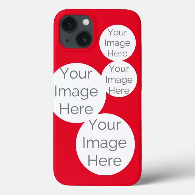 create your own photo collage phone case red (Back)