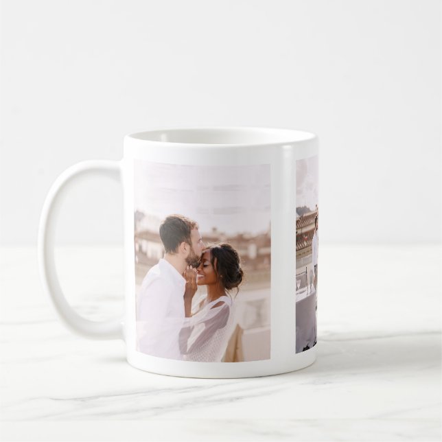Create Your Own Photo Collage Wedding Newlywed   Coffee Mug (Left)
