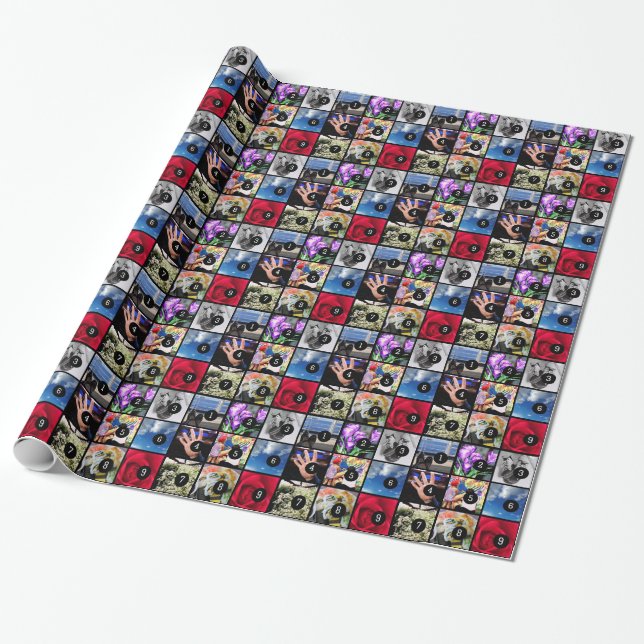 Create Your Own Photo collection with 9 images Wrapping Paper (Unrolled)