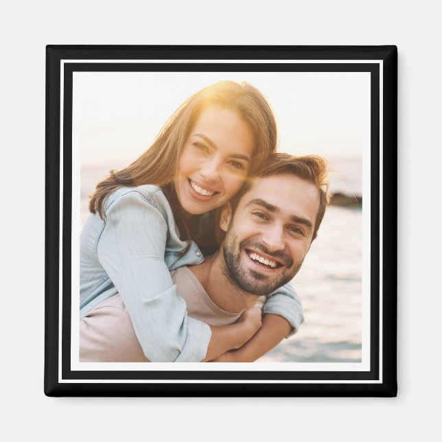 Create Your Own Photo Custom Keepsake Black Magnet (Front)