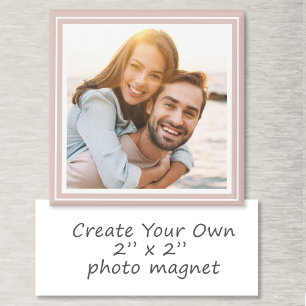Create Your Own Photo Custom Keepsake Pink Magnet