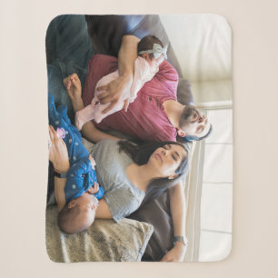 Create Your Own Photo Custom Pic DIY Family  Sherpa Blanket