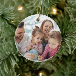 Create Your Own Photo Custom Pic Double Sided Ceramic Tree Decoration