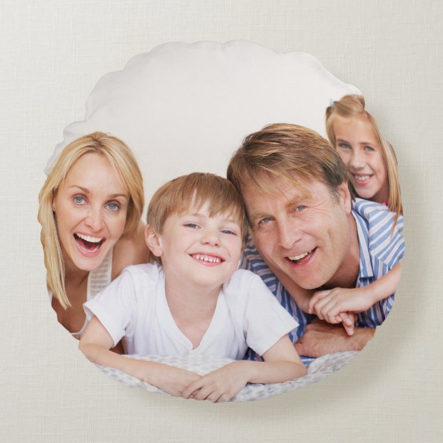 Create Your Own Photo Custom Pic Double Sided Round Cushion (Front)